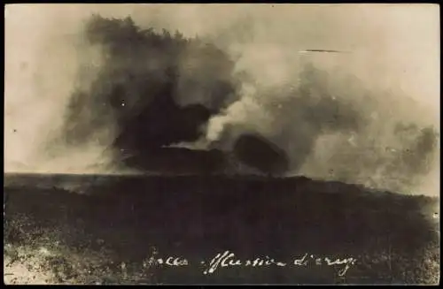 Cartolina Catania Etna eruption Vulkan Vulcano 1928