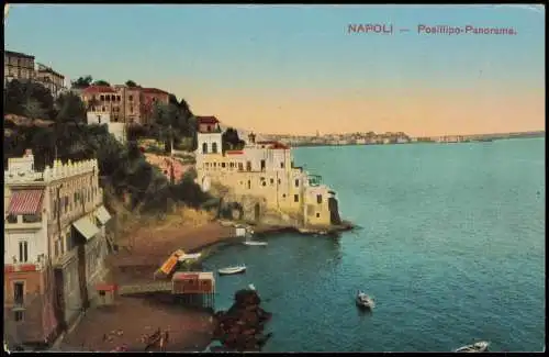 Cartolina Neapel Napoli Posillipo-Panorama. 1913