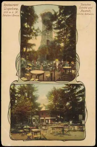 Ansichtskarte Neustadt (Sachsen) Restaurant Ungerberg 2 Bild 1908