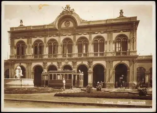 Cartolina Catania Bahnof Statione Ferroviaria 1930  Sizilien Sicilia