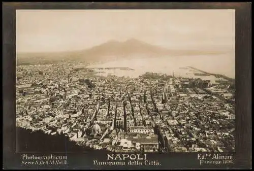 Cartolina Neapel Napoli Panorama della Città. 1896