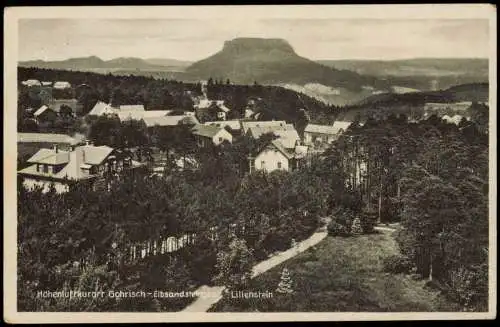 Ansichtskarte Gohrisch (Sächs. Schweiz) Stadtpartie - Lilienstein 1940