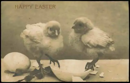 Ansichtskarte  Ostern Eastern Fotokunst Küken UK England 1928