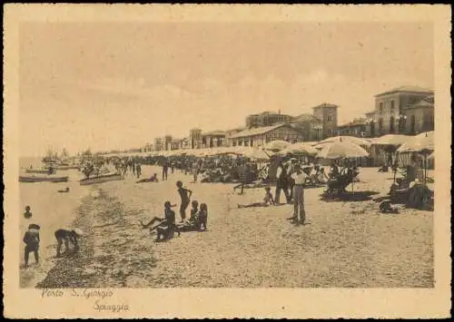 Cartolina Porto San Giorgio Stazione di cura, soggiorno e turismo 1929