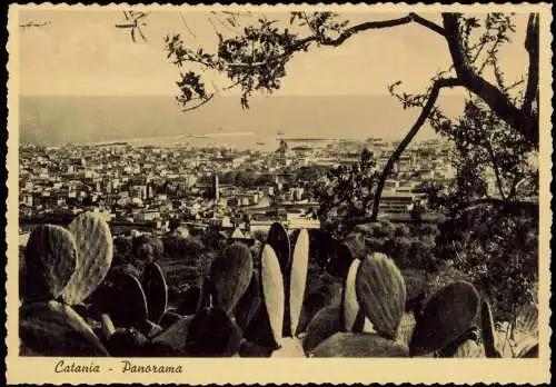 Cartolina Catania Panorama 1940  Sicilia Sizilien