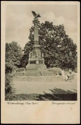 Ansichtskarte Wittenberge Kriegerdenkmal 1944