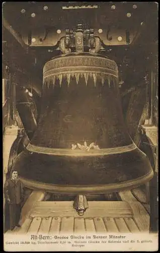 Ansichtskarte Bern (Schweiz) Berne Grosse Glocke Berner Münster Mann 1912