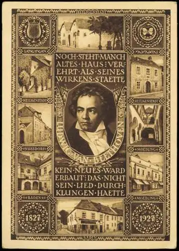 Ansichtskarte Heilbad Heiligenstadt Mehrbild Künstlerkarte Beethoven 1918