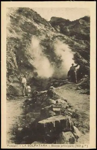 Cartolina Pozzuoli LA SOLFATARA - Bocca principale b Neapel 1924