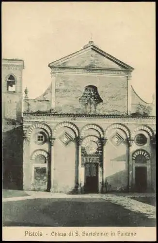 Cartolina Pistoia Chiesa di S. Bartolomeo in Pantano 1913