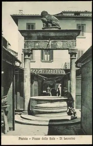 Cartolina Pistoia Piazza della Sala - Jl Leoncino 1913