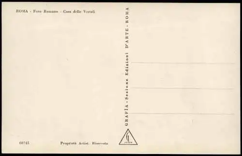 Cartolina Rom Roma Foro Romano Casa delle Vestali 1930