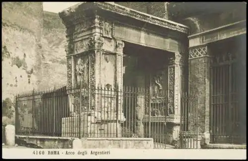 Cartolina Rom Roma Arco degli Argentieri 1925