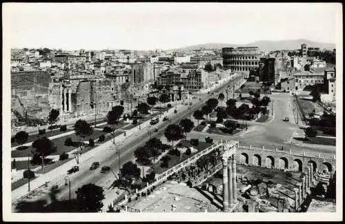 Cartolina Rom Roma Via dell'Impero. 1937