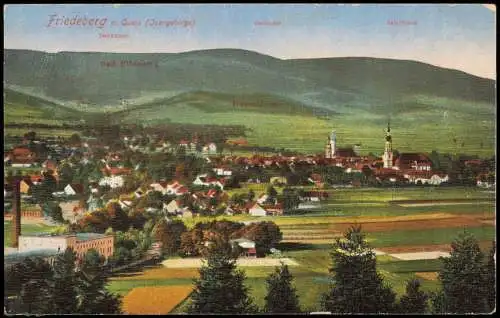 Postcard Friedeberg am Queis Mirsk Blick auf die Stadt 1933