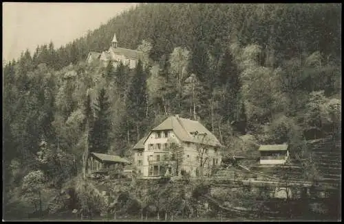 Ansichtskarte Schruns Kapuziner- u. Frauenkloster, Pension 1906