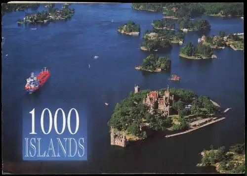 .USA  America Aerial view of Boldt Castle on Heart Island. 1000 Islands 1994