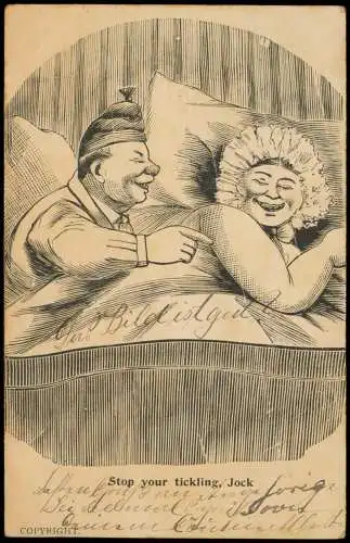 Ansichtskarte  Scherzkarte Jast Stop your tickling, Jock - USA 1907