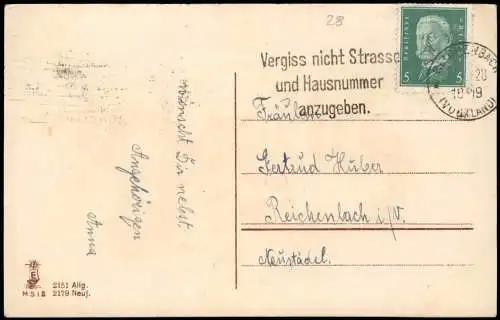 Neujahr Sylvester New Year umgekippte Kutsche Künstlerkarte 1928