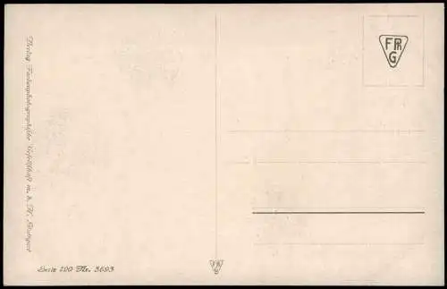 Ansichtskarte  Künstlerkarte Stillleben Korb mit Pfirsichen Naturfarben 1912