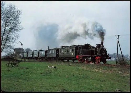 Ansichtskarte Gadebusch Dampflokomotive Eisenbahn Groß Brütz 1998