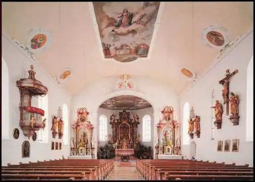 Ansichtskarte Fischen im Allgäu Pfarrkirche St. Verena - Innen 1980