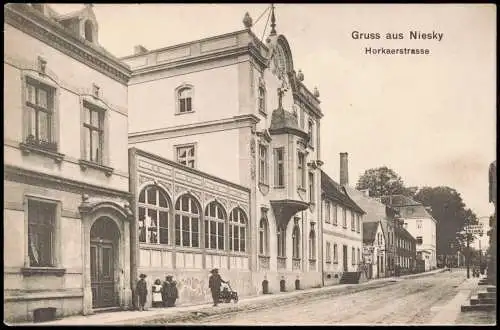 Ansichtskarte Niesky Oberlausitz Niska Horkaerstrasse 1912