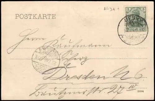 Ansichtskarte Niesky Oberlausitz Niska Monplaisier Turm 1904