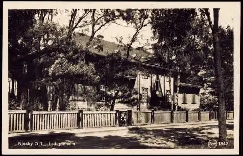 Ansichtskarte Niesky Oberlausitz Niska Ledigenheim 1938