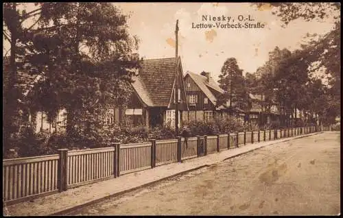 Ansichtskarte Niesky Oberlausitz Niska Lettow-Vorbeck-Straße 1928