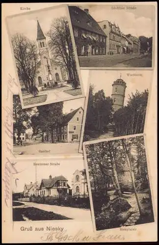 Niesky Oberlausitz Niska MB: Görlitzerstraße, Bautznerstraße, u.a. 1905