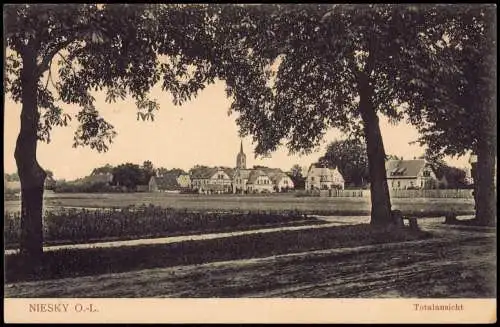 Ansichtskarte Niesky Oberlausitz Niska Partie an der Stadt 1908