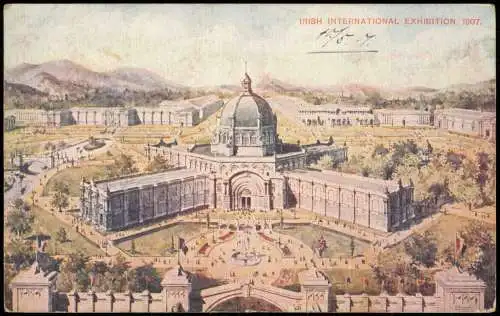 Postcard Dublin Baile Átha Cliath Irish International Exhibition 1907