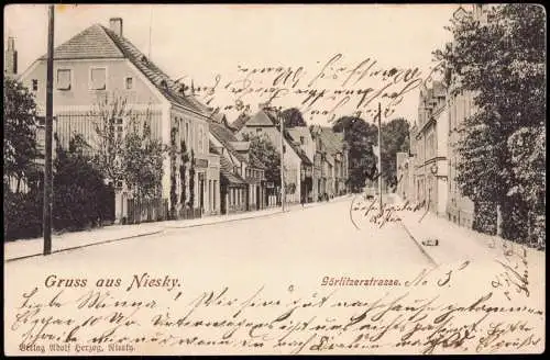 Ansichtskarte Niesky Oberlausitz Niska Görlitzerstrasse 1902