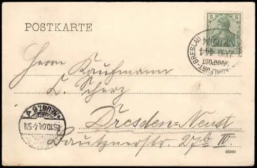 Ansichtskarte Niesky Oberlausitz Niska Missionshaus 1904  gel. Bahnpoststempel