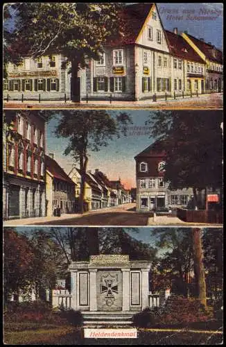 Niesky Oberlausitz Niska 3 Bild Hotel Schammer Kriegedenkmal Straße 1920