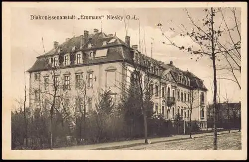 Ansichtskarte Niesky Oberlausitz Niska Diakonissenanstalt Emmaus 1918