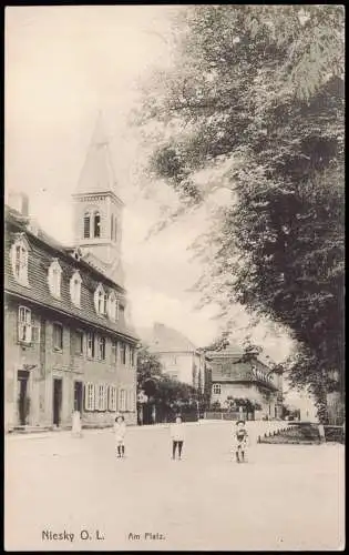 Ansichtskarte Niesky Oberlausitz Niska Am Platz 1928