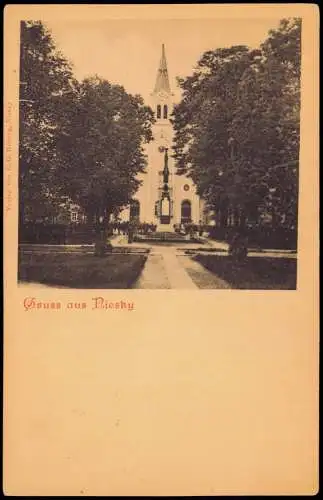 Ansichtskarte Niesky Oberlausitz Niska Blick auf die Kirche 1926