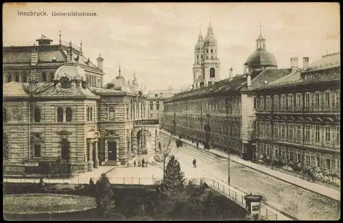 Ansichtskarte Linz Universitätsstrasse. 1912