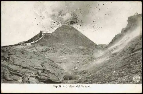 Cartolina Neapel Napoli Cratere del Vesuvio Vesuv 1908