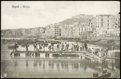 Cartolina Neapel Napoli Marina 1908