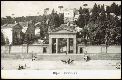 Cartolina Neapel Napoli Camposanto 1909