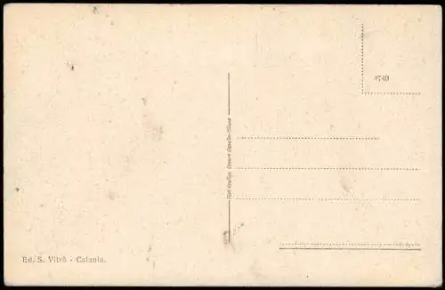 Cartolina Catania Etna Cratere Centrale Vulkan Vulcano 1932