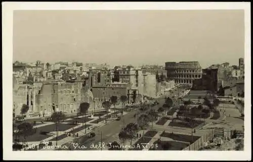 Cartolina Rom Roma Via dell Imperio - Colosseo 1932