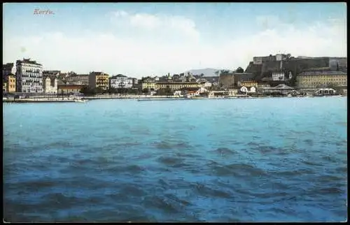 Postcard Korfu Stadtblick 1912