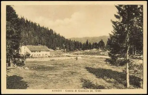 Cartolina Asiago Veneto Osteria di Granezza 1929  Italia Italien