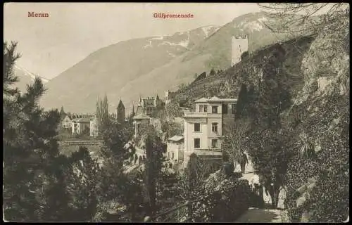 Cartolina Meran Merano Gilfpromenade 1913  Südtirol