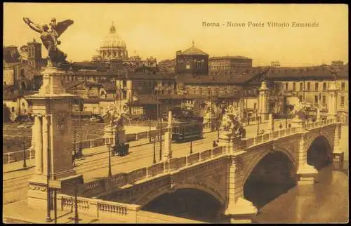 Cartolina Rom Roma Nuovo Ponte Vittorio Emanuele 1914