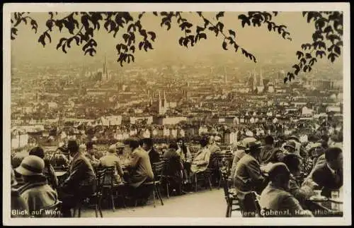 Ansichtskarte Döbling-Wien Meierei - Restaurant und Stadt 1930